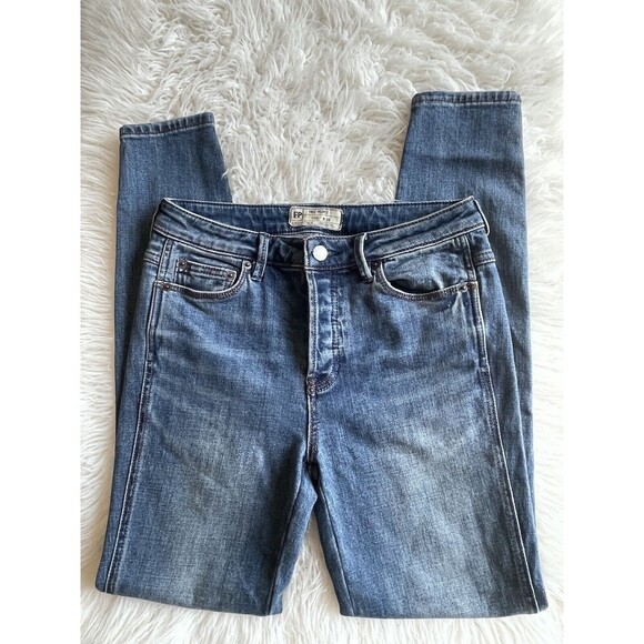 We the Free People Size 26 High Rise Skinny Jeans Button Fly - Picture 2 of 11
